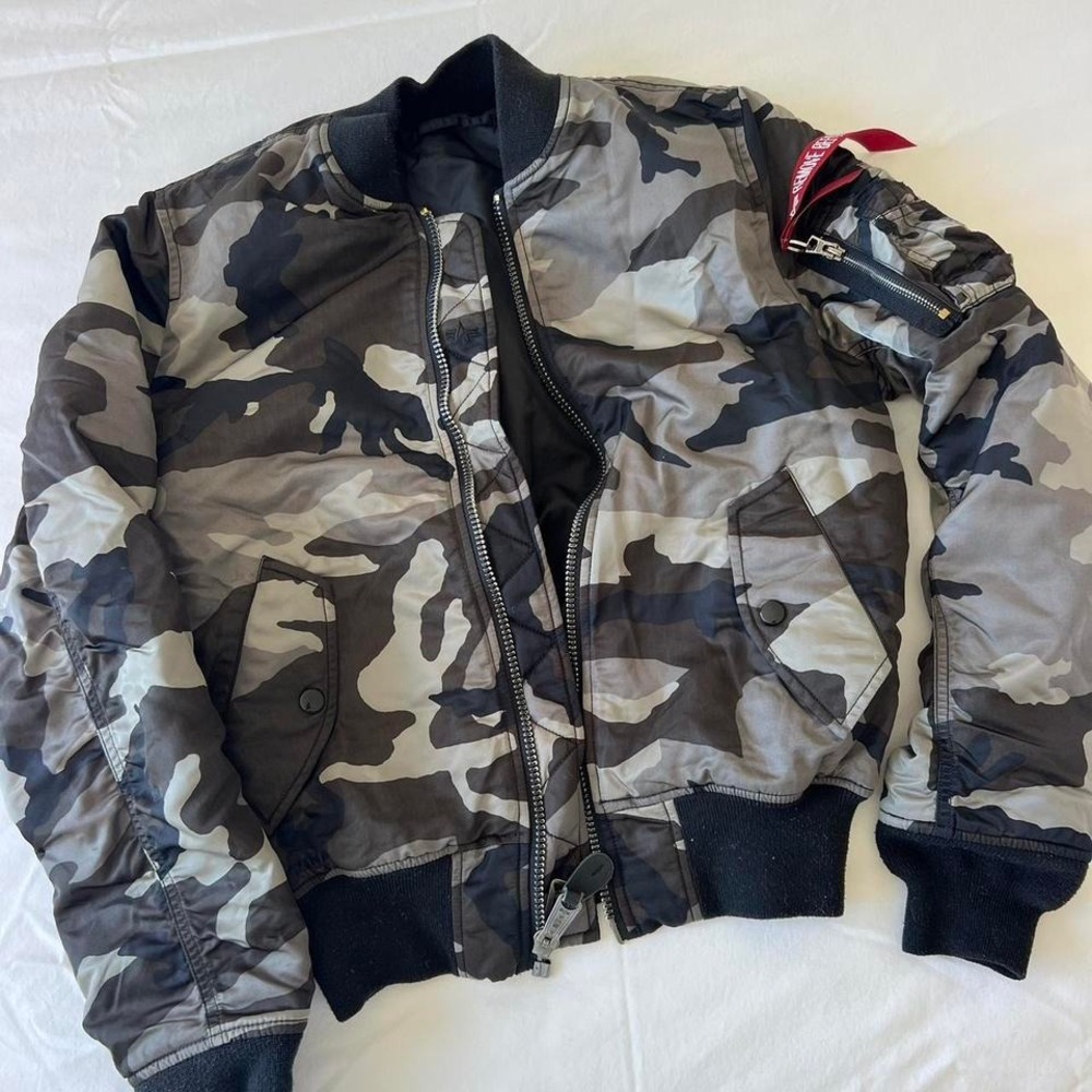 Alpha Industries camouflage bomber jacket